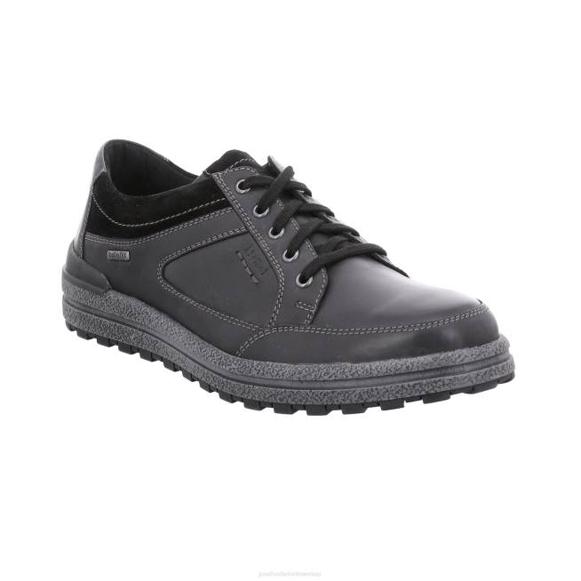 Men Josef Seibel Emil 58 Lace-Up Shoes BLACK 8048321