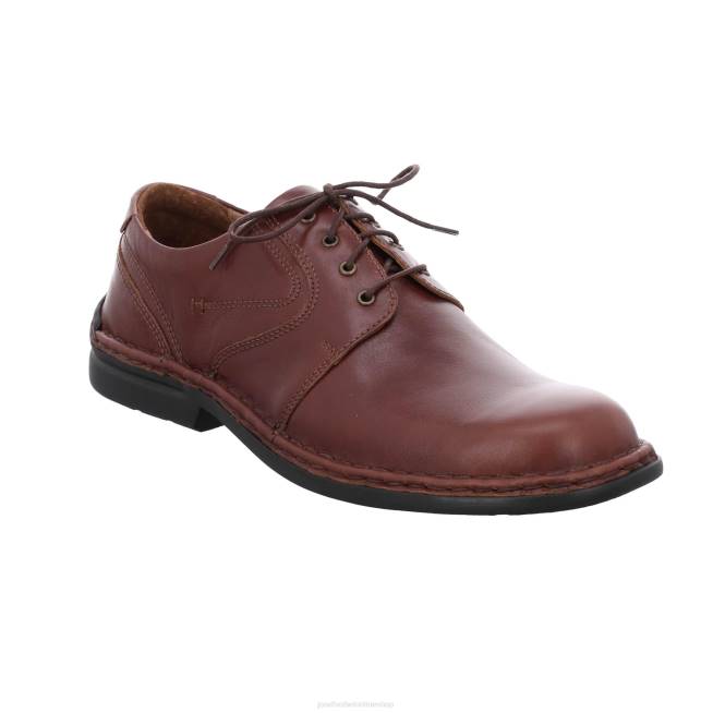 Men Josef Seibel Walt Lace-Up Shoes BRANDY 8048291