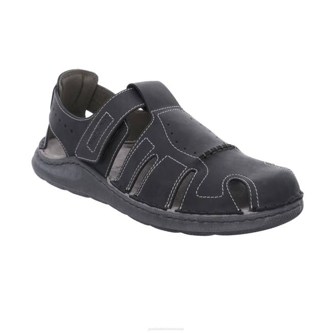 Men Josef Seibel Maverick 01 Sandals BLACK 8048341