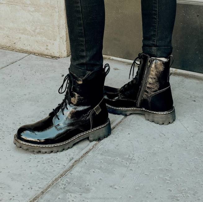 Women Josef Seibel Marta 02 Boots BLACK PATENT 8048235
