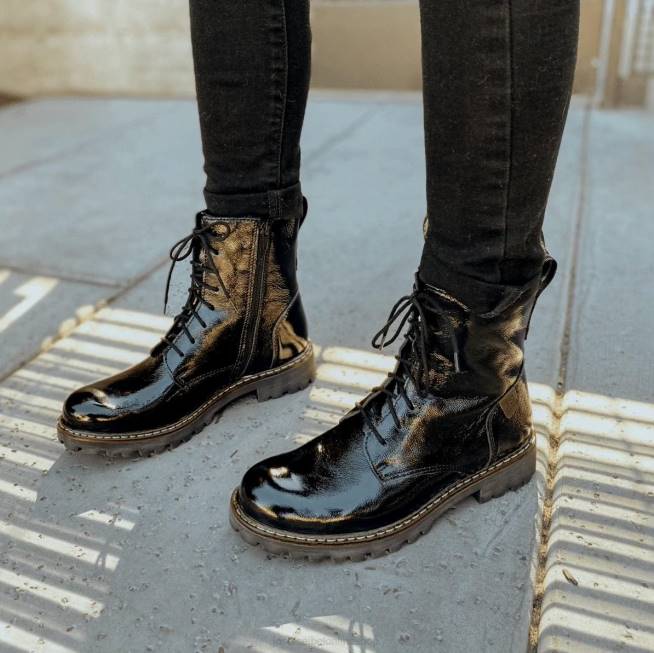 Women Josef Seibel Marta 02 Boots BLACK PATENT 8048235