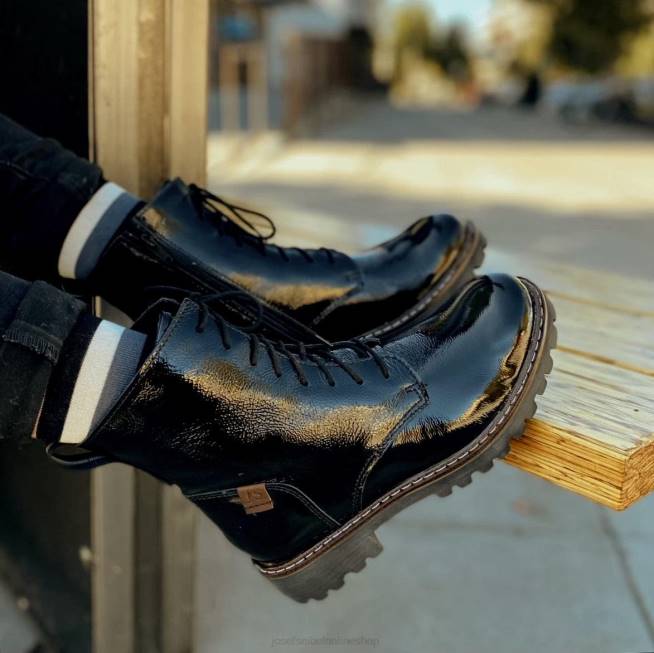 Women Josef Seibel Marta 02 Boots BLACK PATENT 8048235