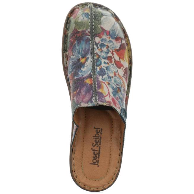 Women Josef Seibel Catalonia 51 Clogs GRAPHITE PRINT 8048277