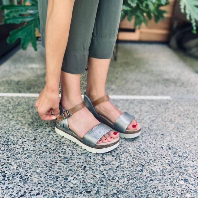 Women Josef Seibel Clea 01 Sandals PLATIN 8048116