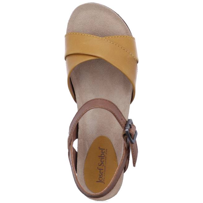 Women Josef Seibel Clea 10 Sandals YELLOW 8048124